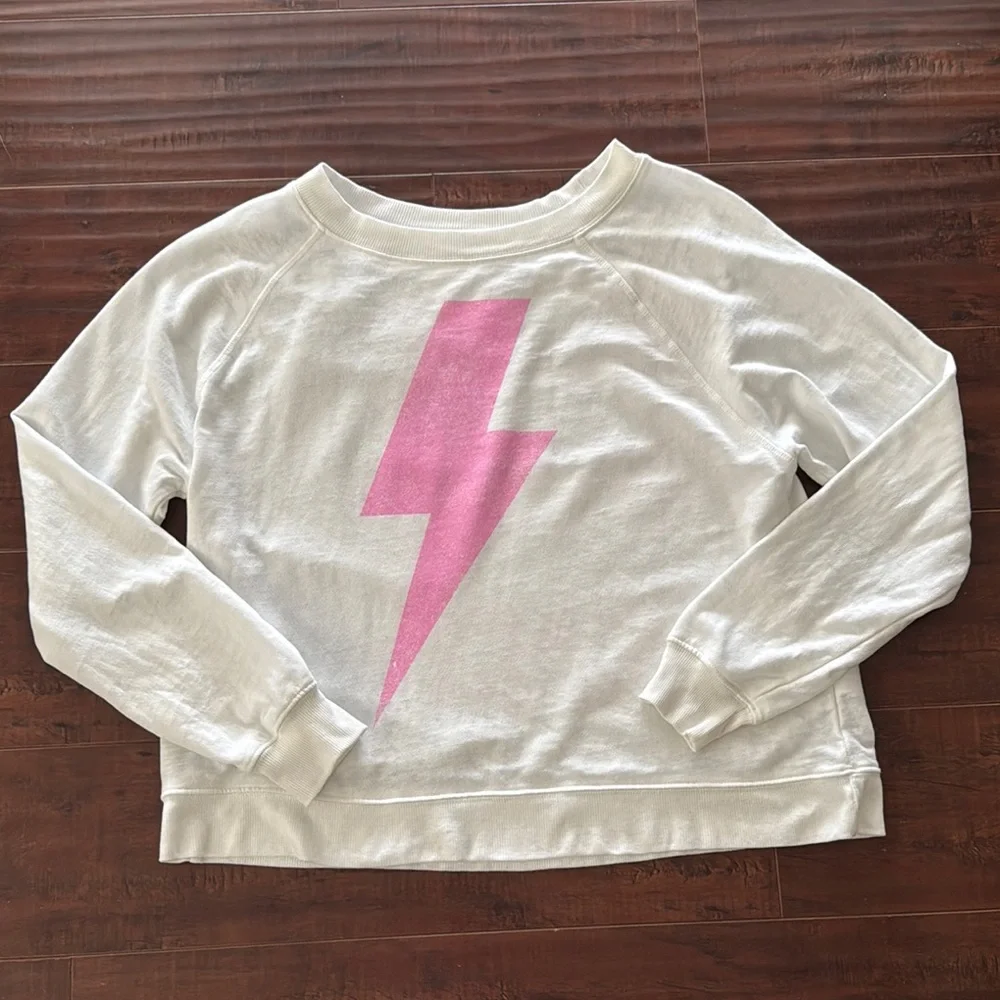 Recycled Karma AC/DC Bolt Rock Out Sweatshirt, Oversized, Like New! - Picture 3 of 11